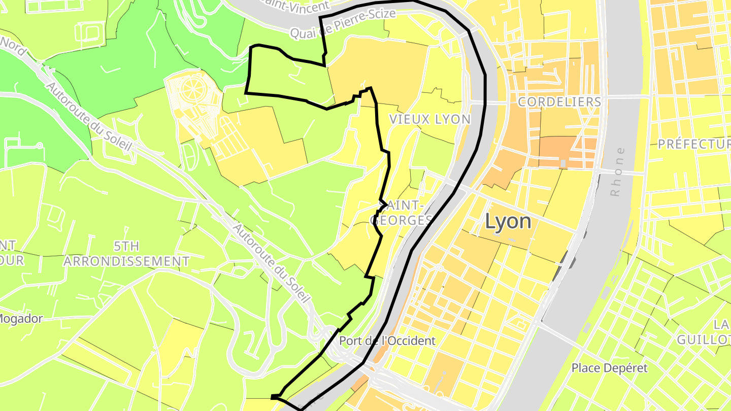 Carte des prix de l'immobilier conseil de quartier Quartiers anciens
