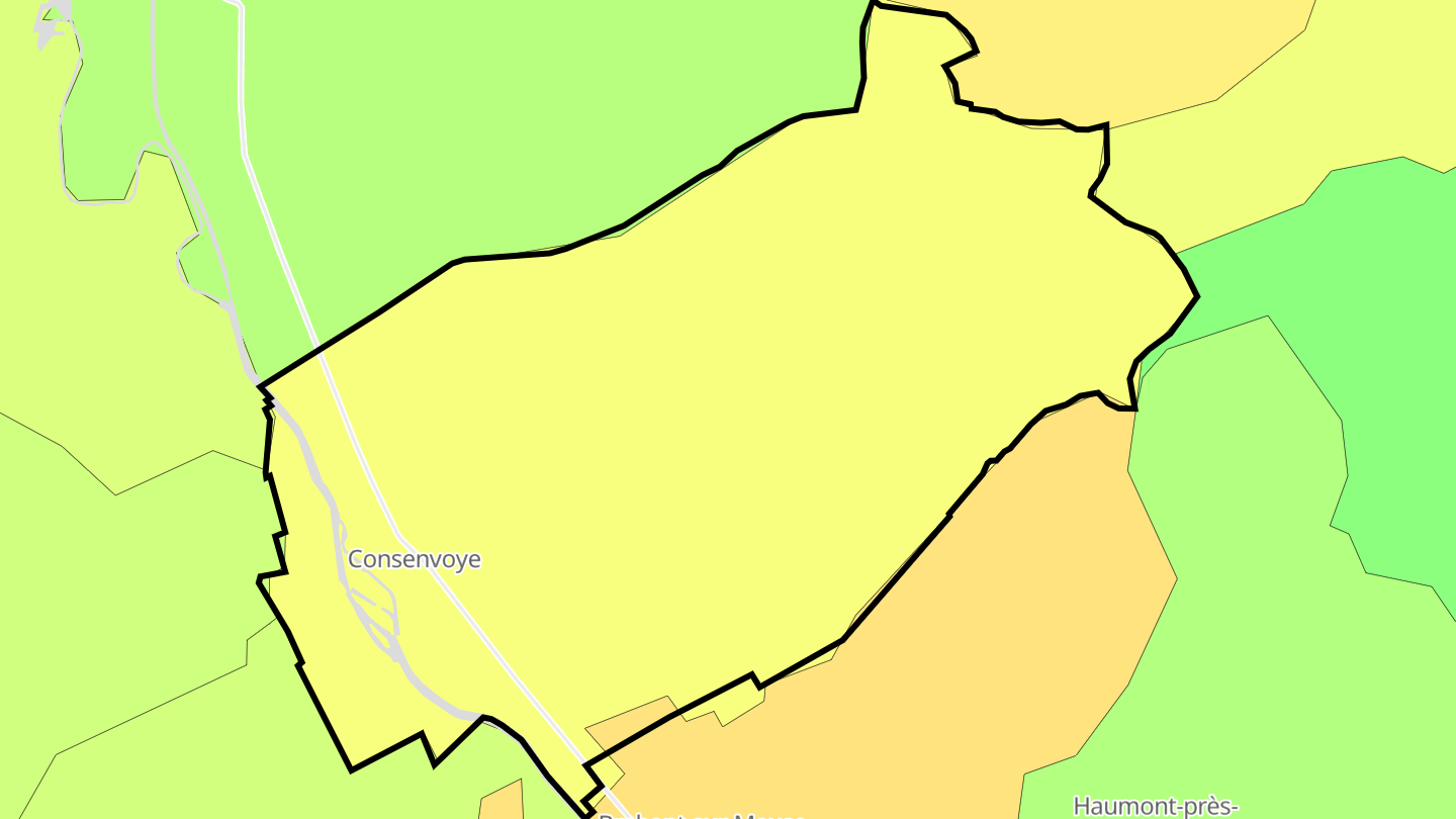 Carte des prix de l'immobilier Consenvoye