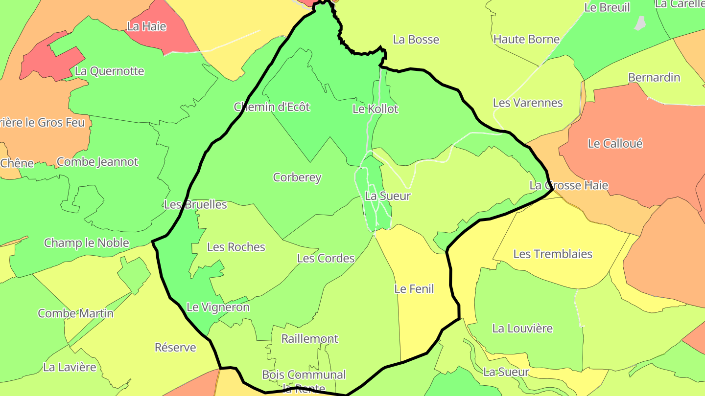 Carte des prix de l'immobilier Consigny