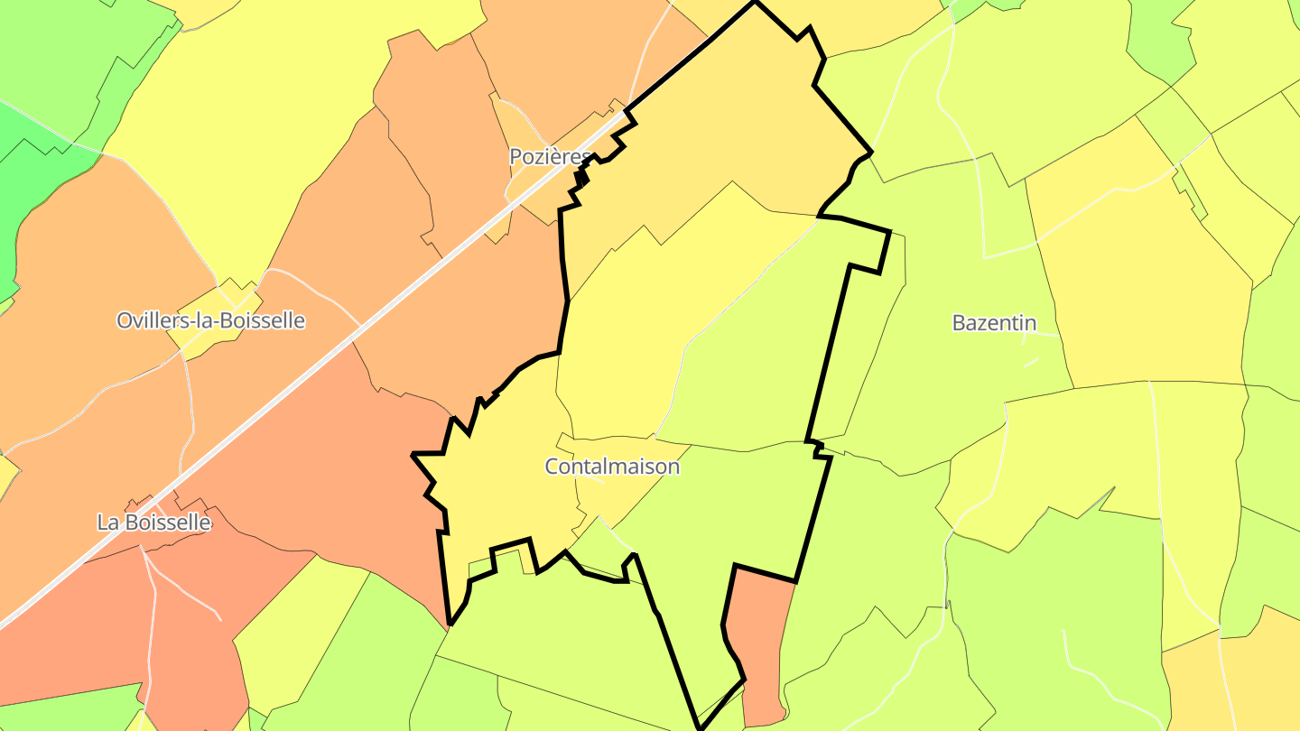 Carte des prix de l'immobilier Contalmaison