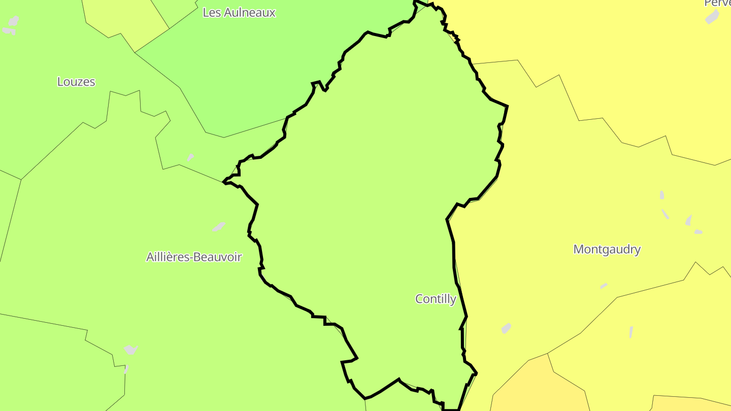 Carte des prix de l'immobilier Contilly