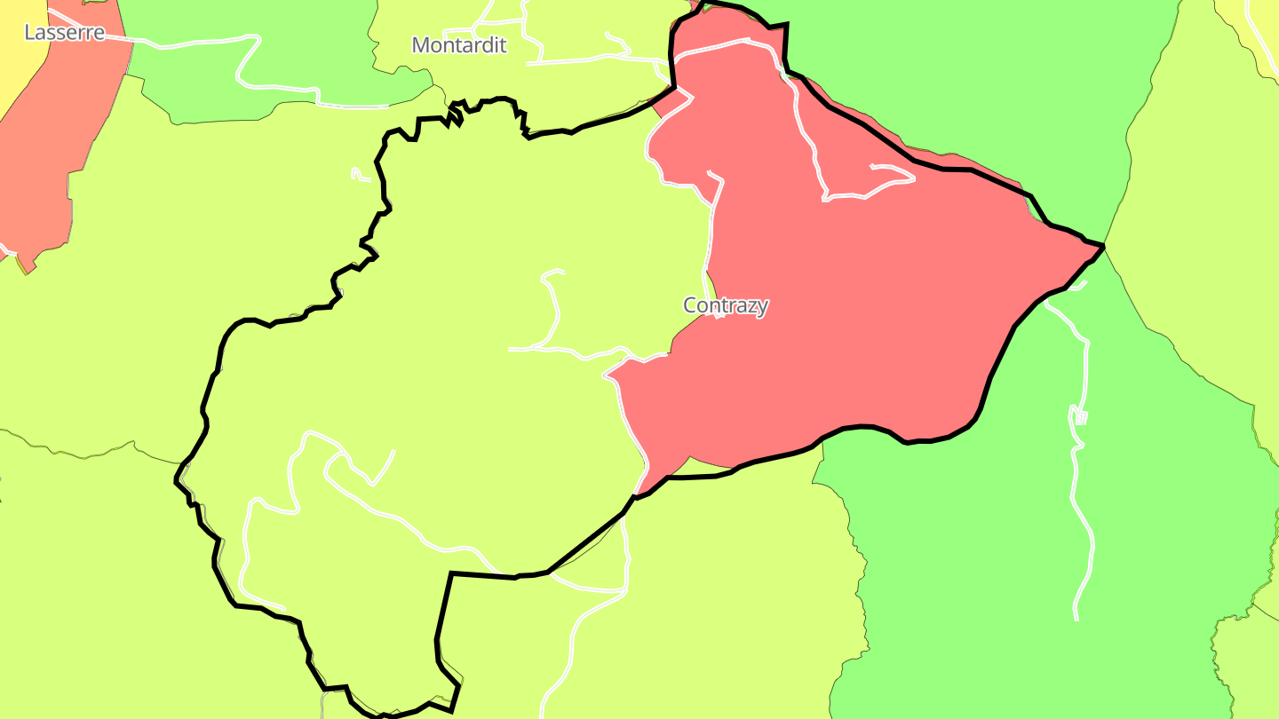 Carte des prix de l'immobilier Contrazy