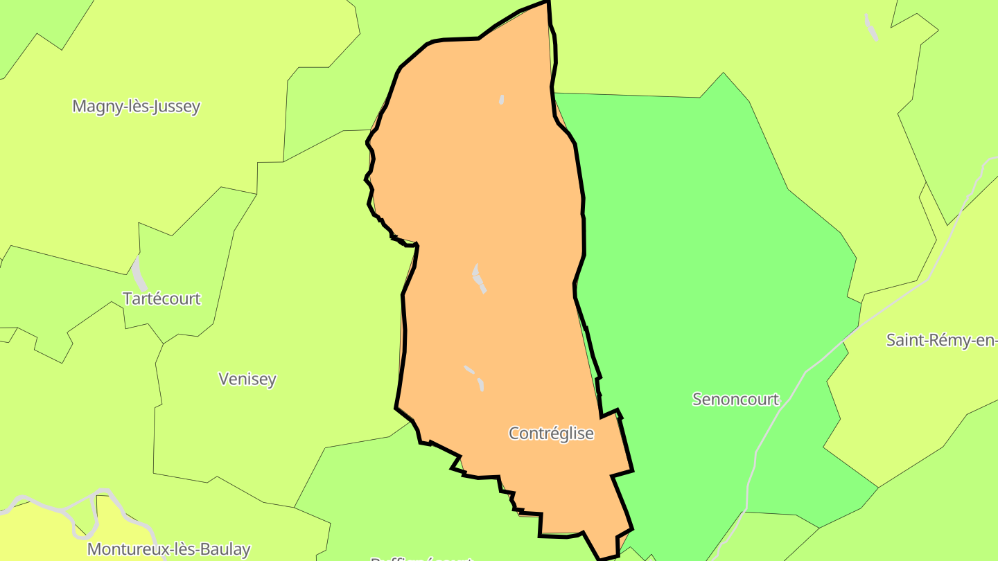 Carte des prix de l'immobilier Contréglise