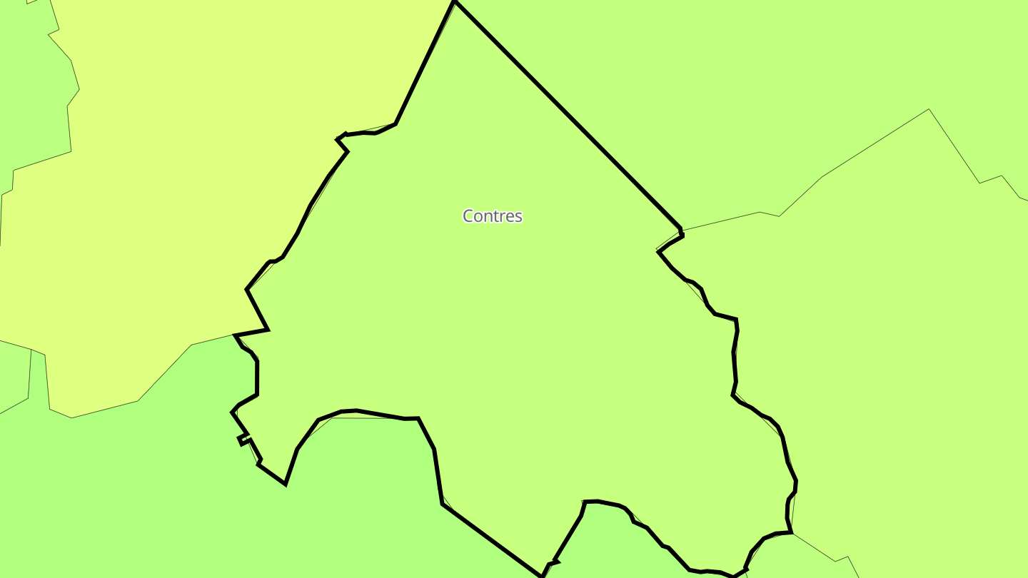 Carte des prix de l'immobilier Contres