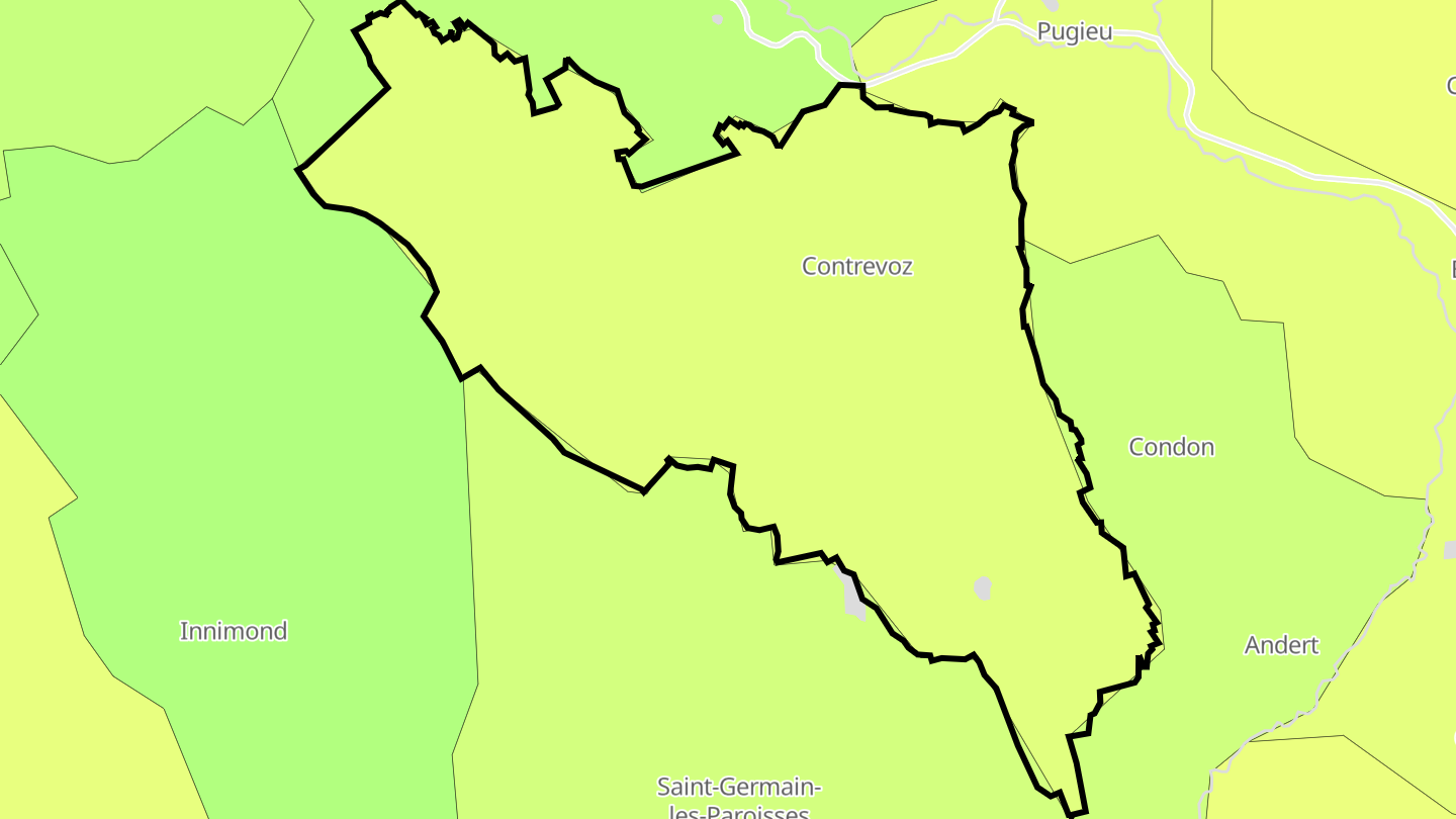 Carte des prix de l'immobilier Contrevoz