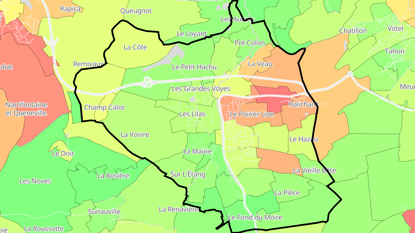 Carte des prix de l'immobilier Contrexéville
