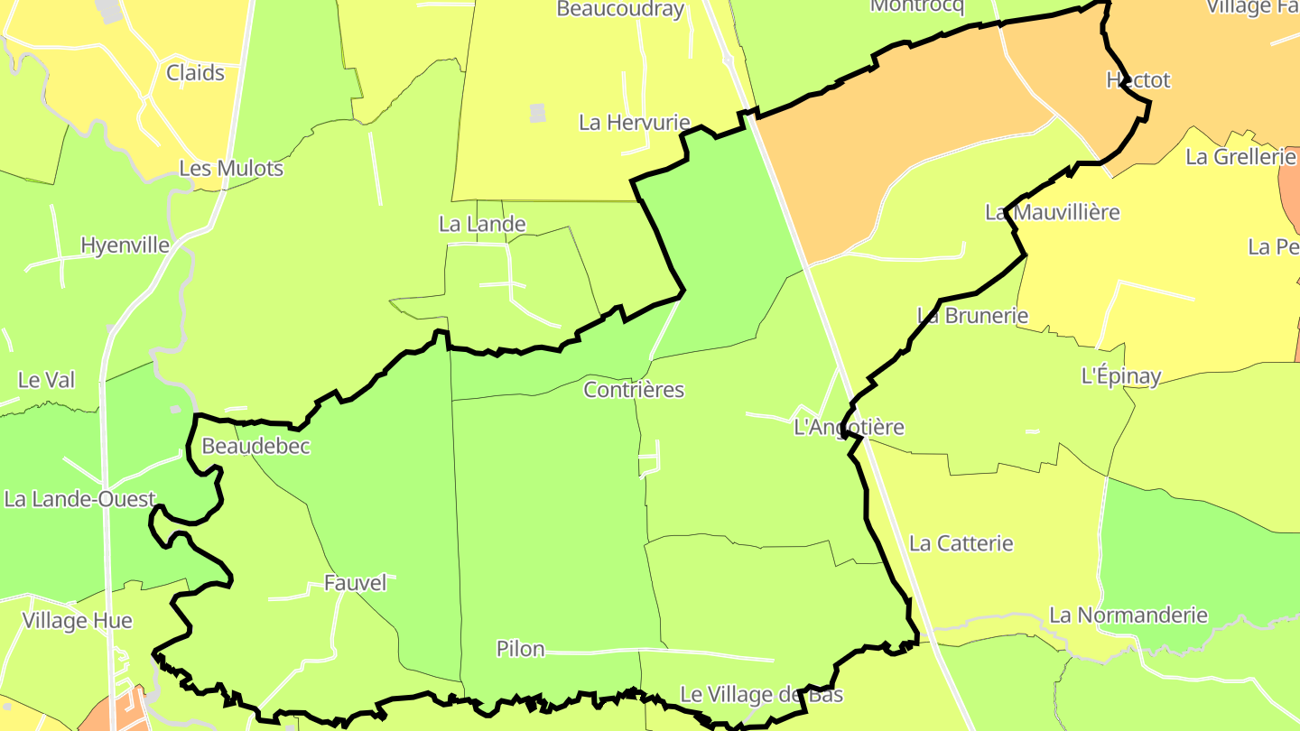Carte des prix de l'immobilier Contrières