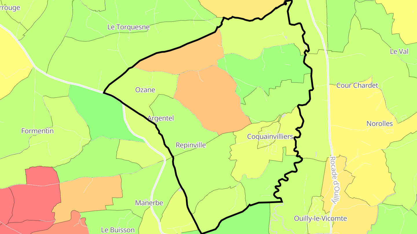 Carte des prix de l'immobilier Coquainvilliers