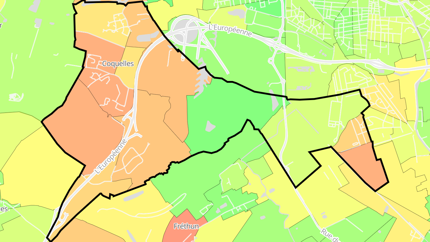 Carte des prix de l'immobilier Coquelles