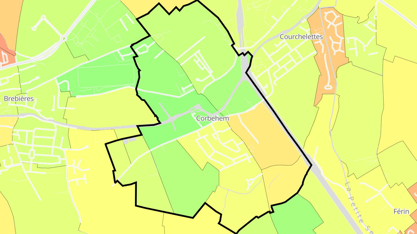 Carte des prix de l'immobilier Corbehem