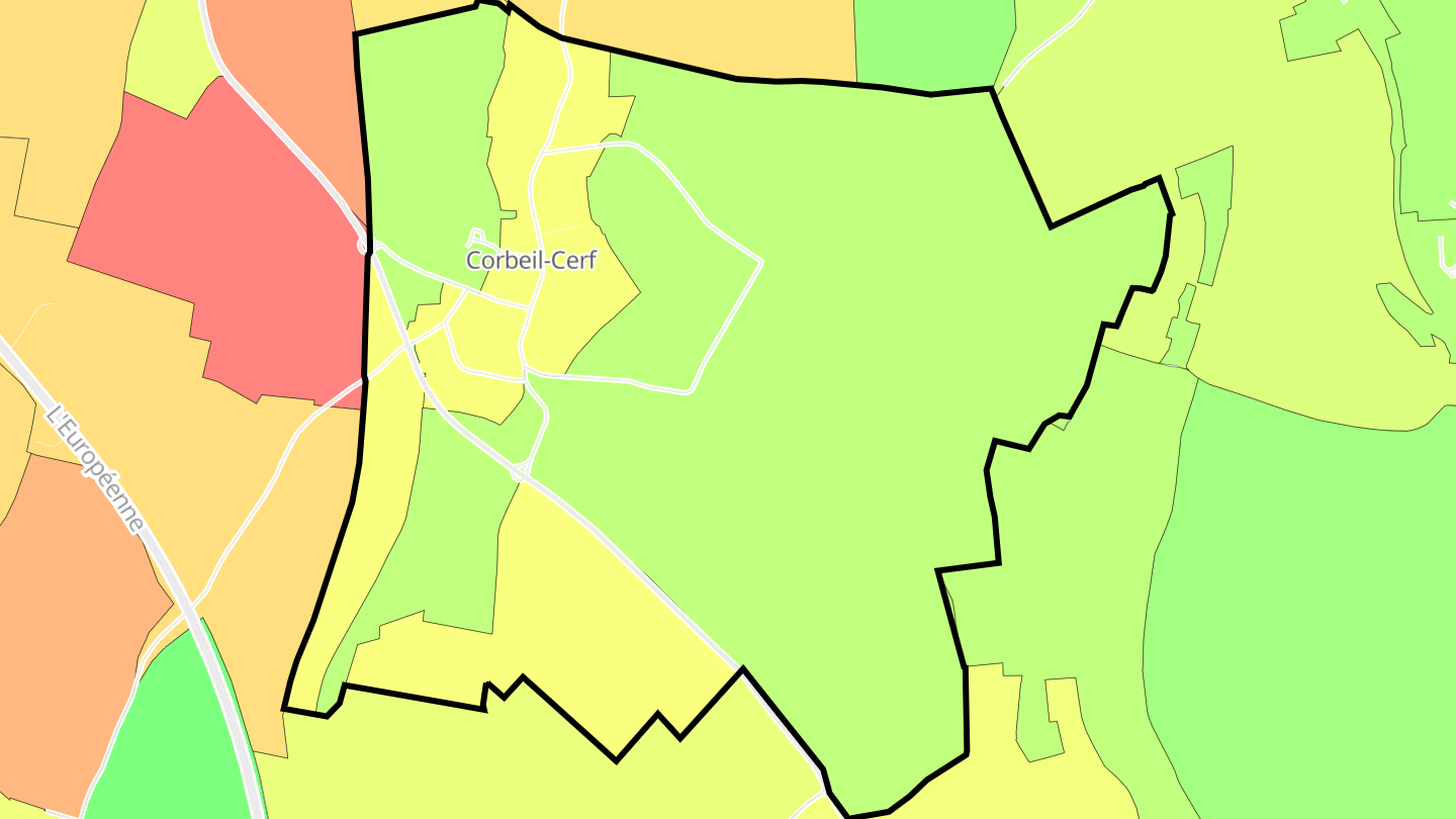 Carte des prix de l'immobilier Corbeil-Cerf