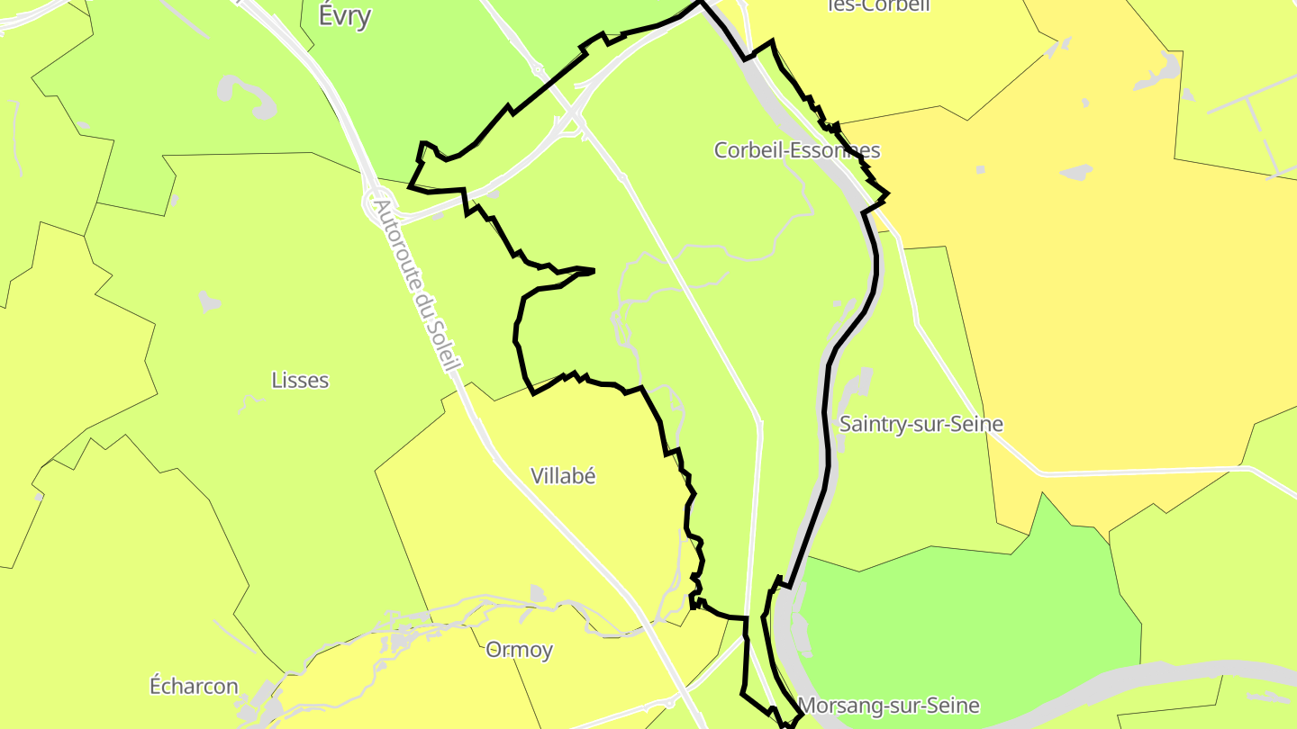 Carte des prix de l'immobilier Corbeil-Essonnes
