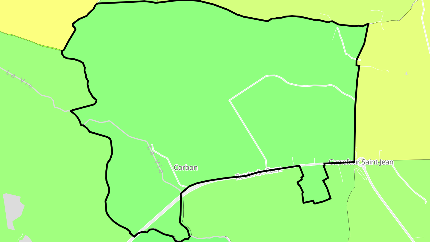 Carte des prix de l'immobilier Corbon