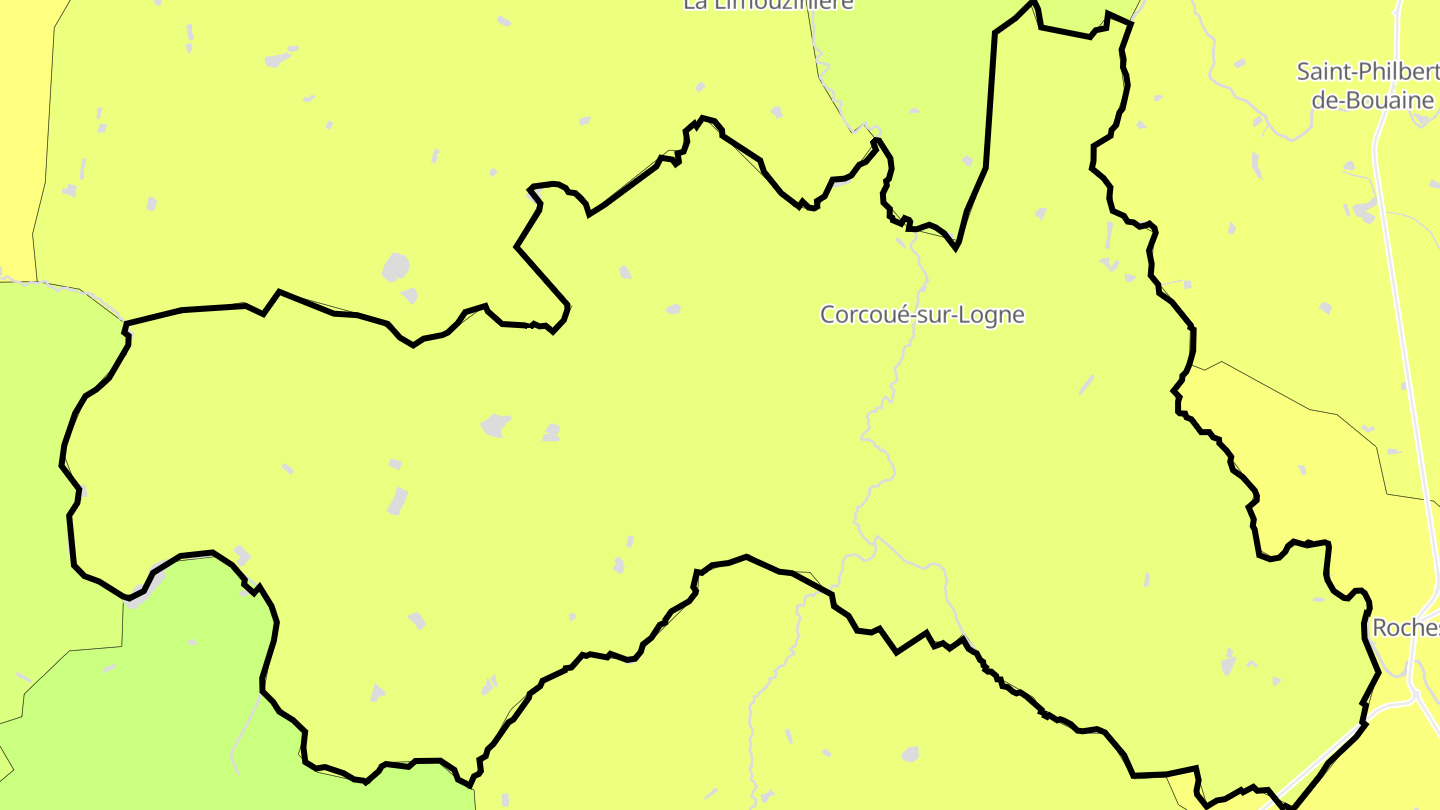 Carte des prix de l'immobilier Corcoué-sur-Logne