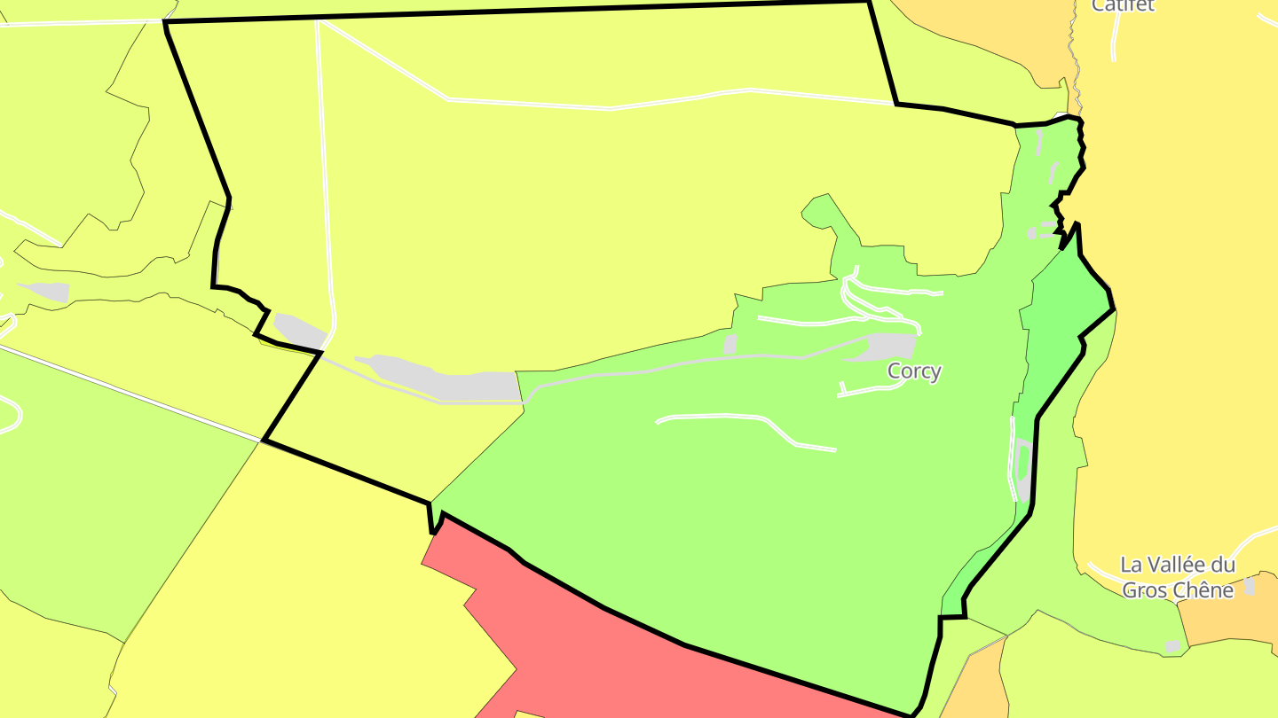 Carte des prix de l'immobilier Corcy