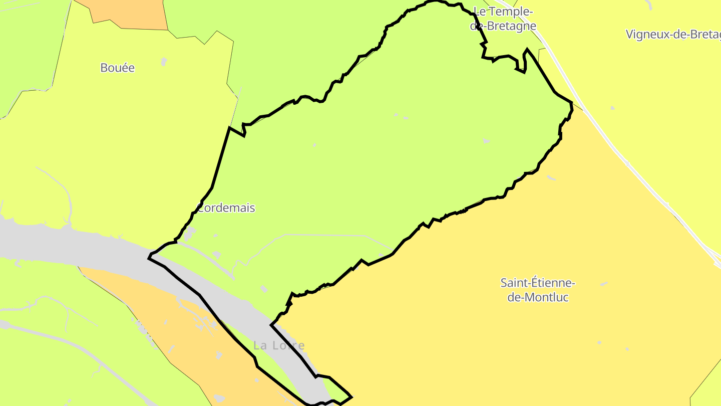 Carte des prix de l'immobilier Cordemais