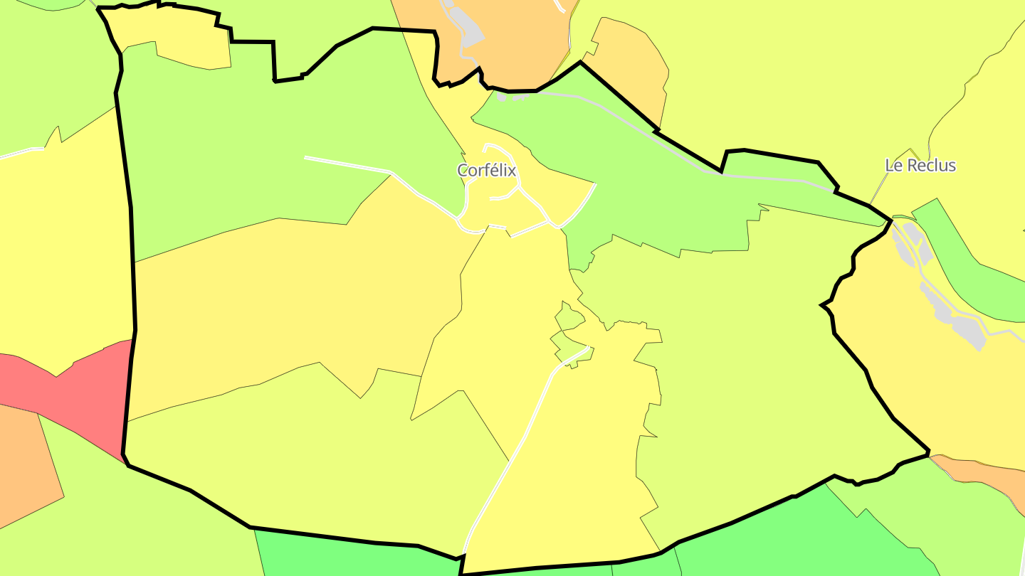 Carte des prix de l'immobilier Corfélix