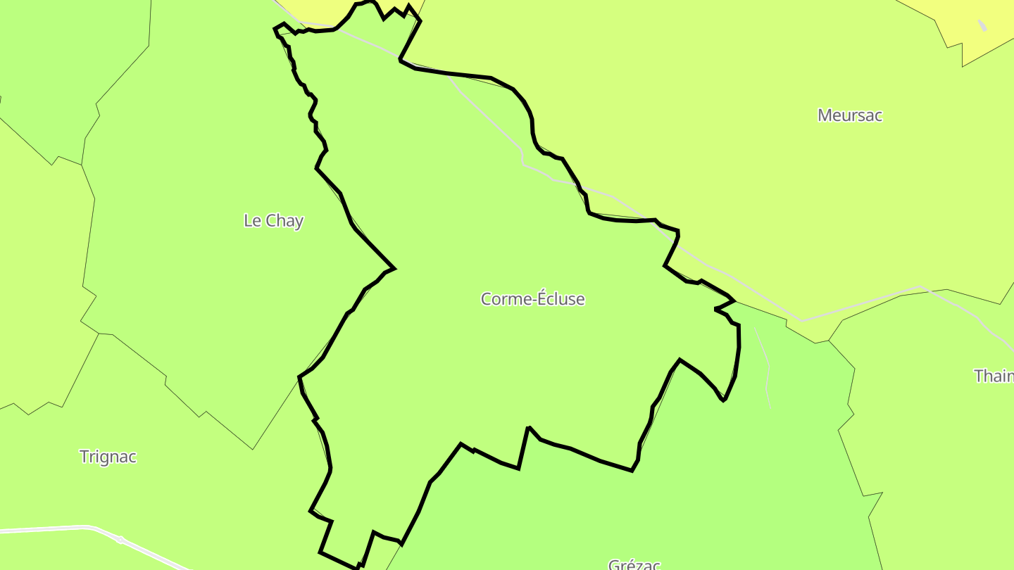 Carte des prix de l'immobilier Corme-Écluse