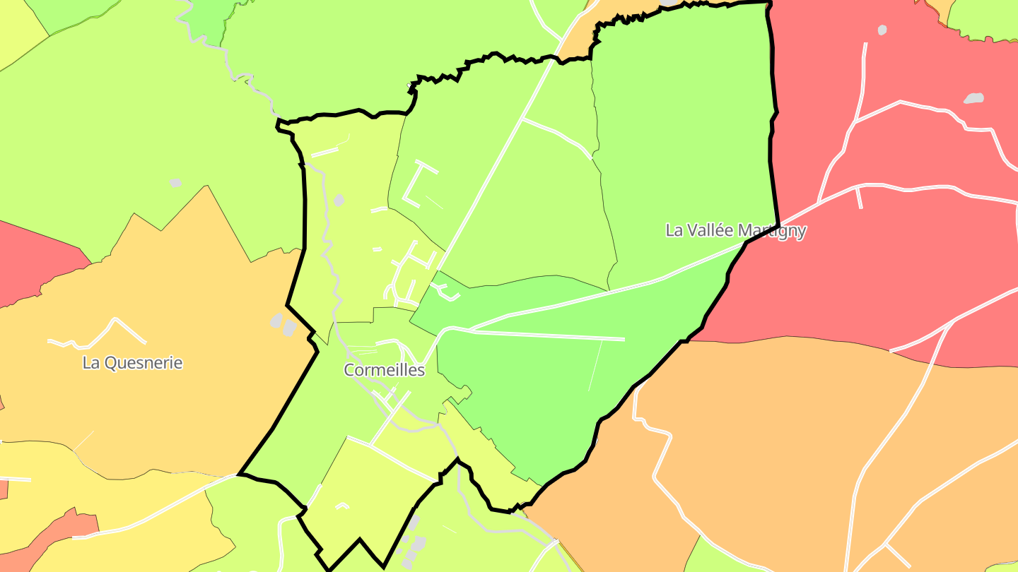 Carte des prix de l'immobilier Cormeilles
