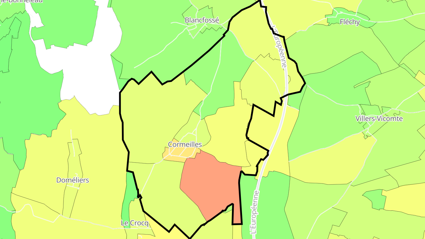 Carte des prix de l'immobilier Cormeilles