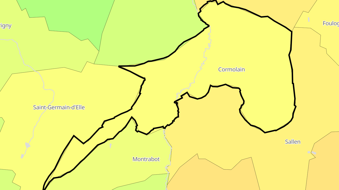 Carte des prix de l'immobilier Cormolain