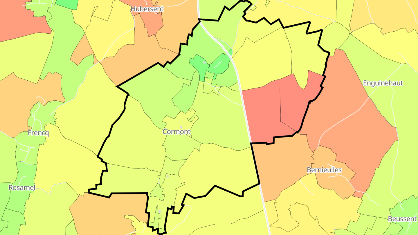 Carte des prix de l'immobilier Cormont