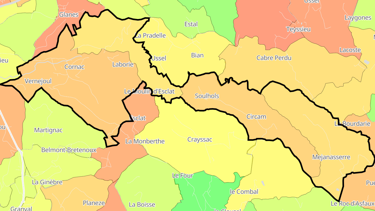 Carte des prix de l'immobilier Cornac