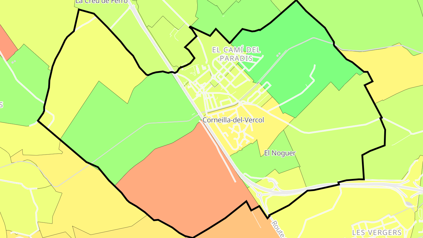 Carte des prix de l'immobilier Corneilla-del-Vercol