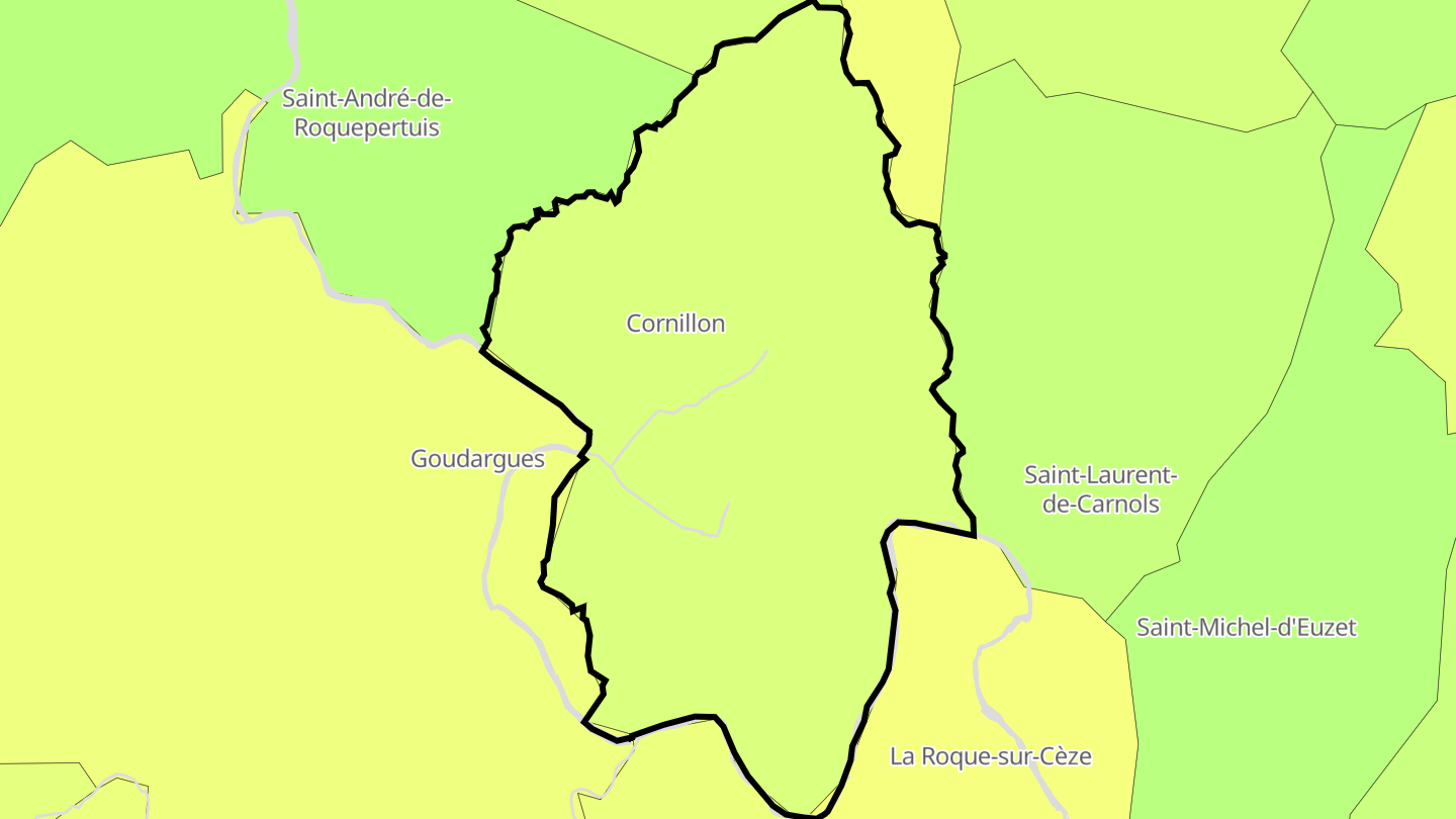 Carte des prix de l'immobilier Cornillon
