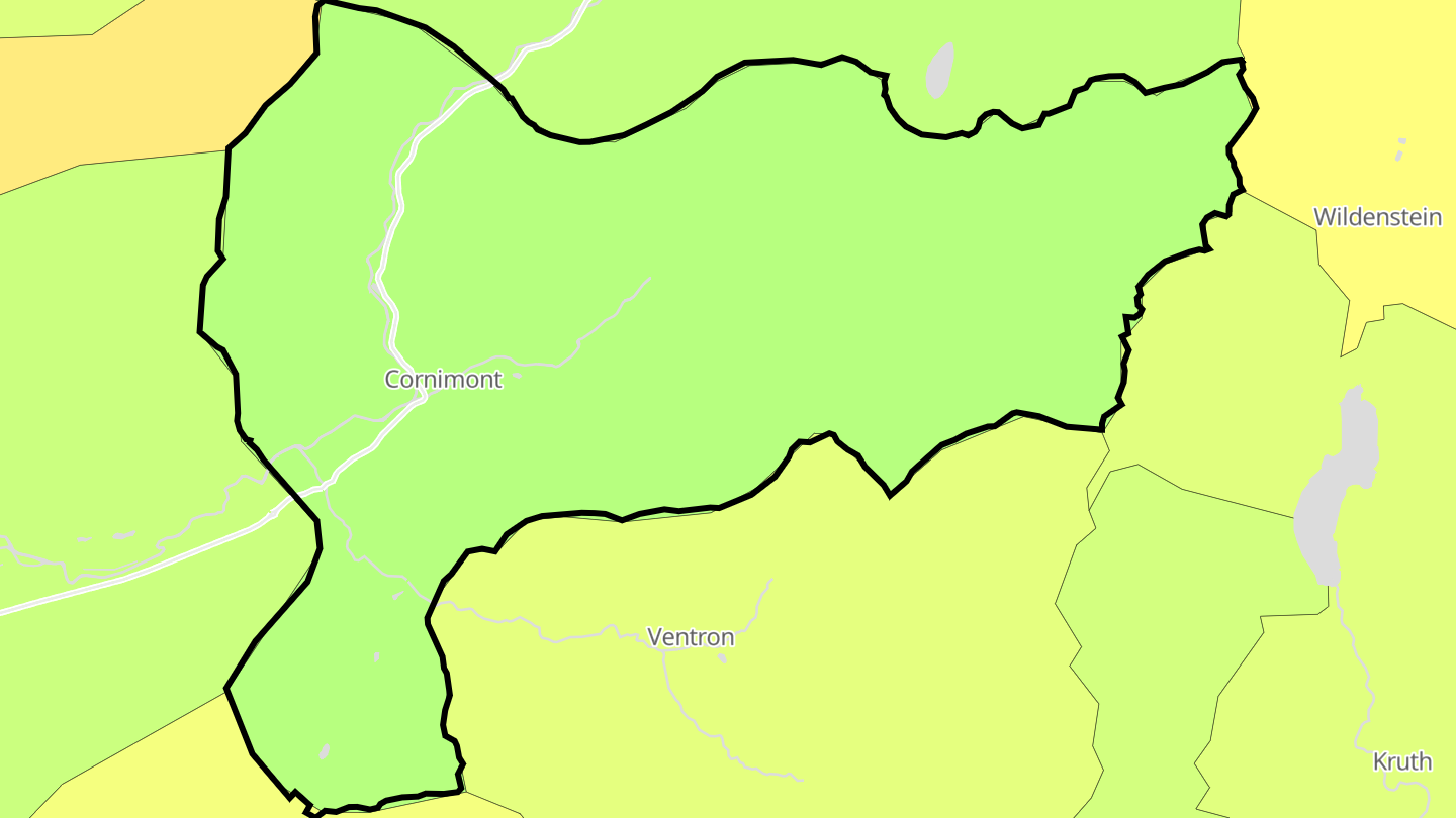 Carte des prix de l'immobilier Cornimont