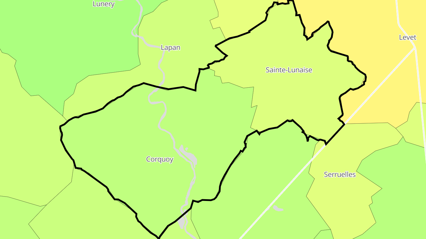 Carte des prix de l'immobilier Corquoy