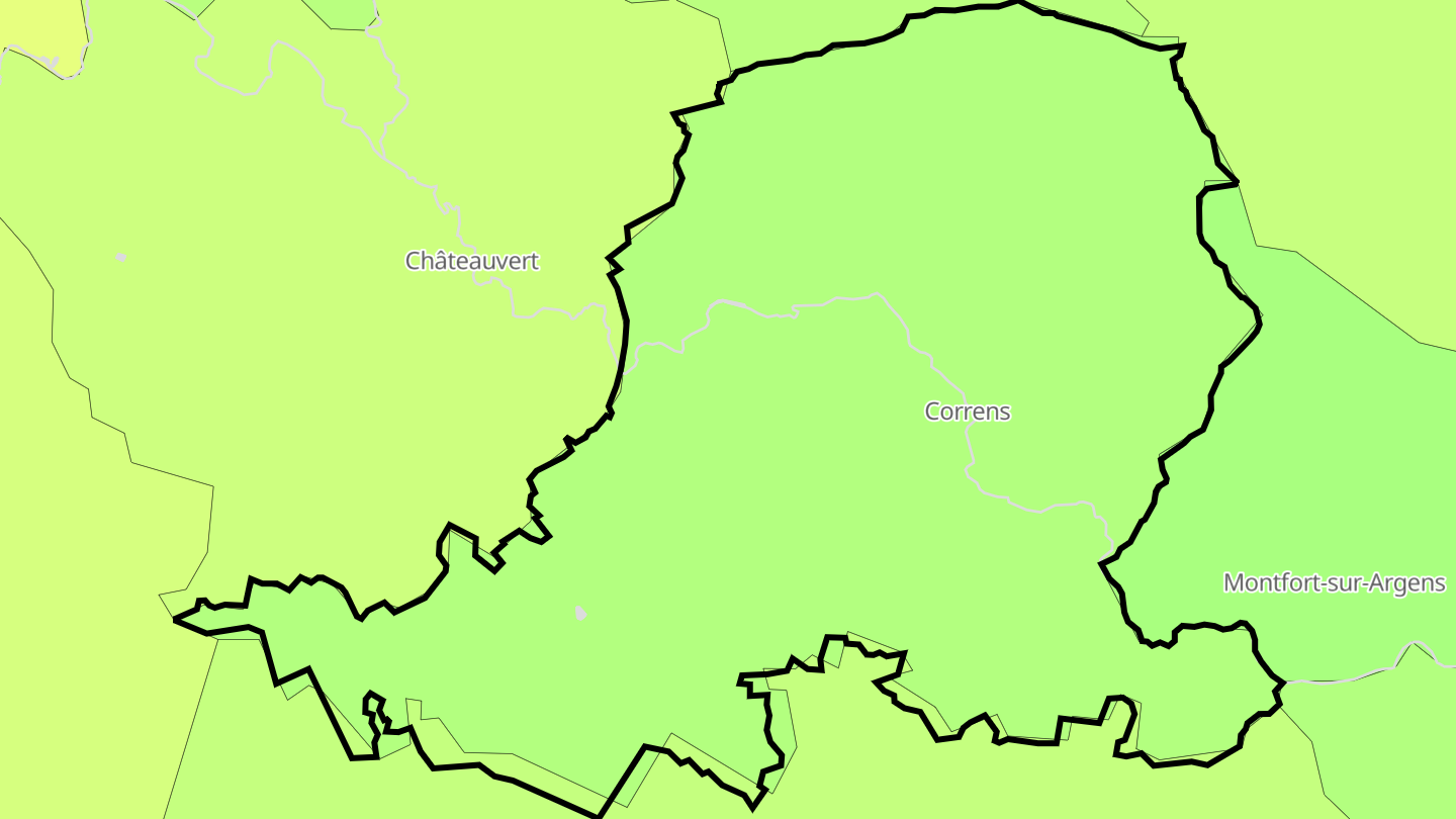 Carte des prix de l'immobilier Correns