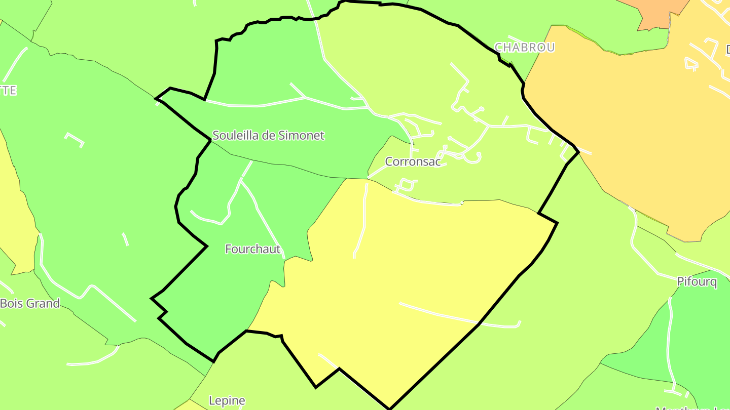 Carte des prix de l'immobilier Corronsac