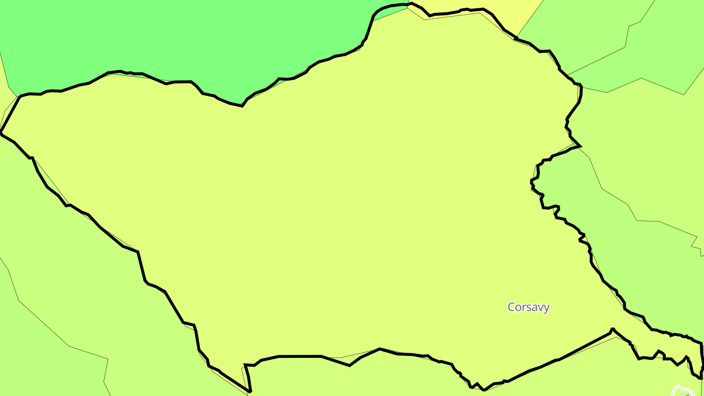 Carte des prix de l'immobilier Corsavy