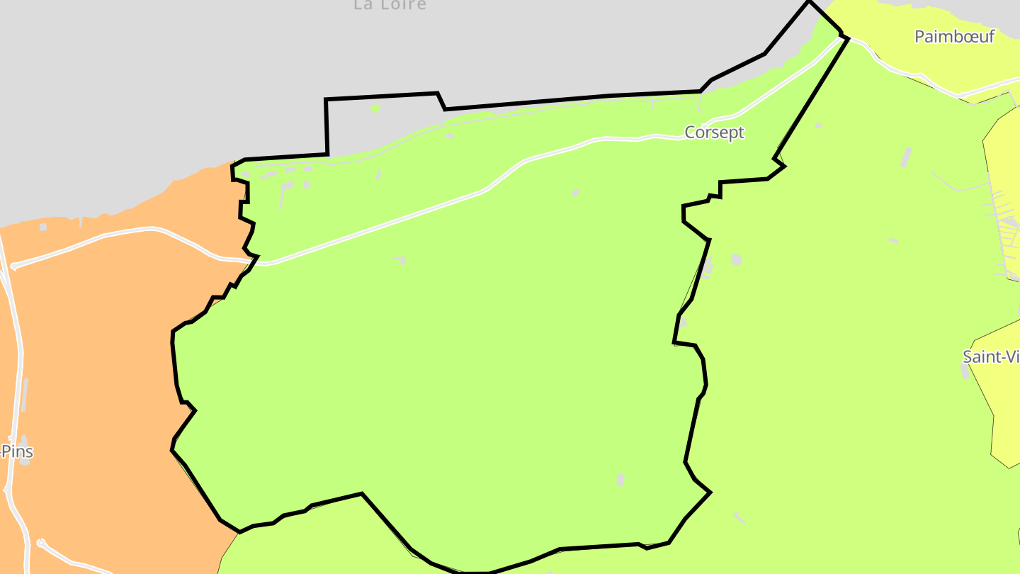 Carte des prix de l'immobilier Corsept