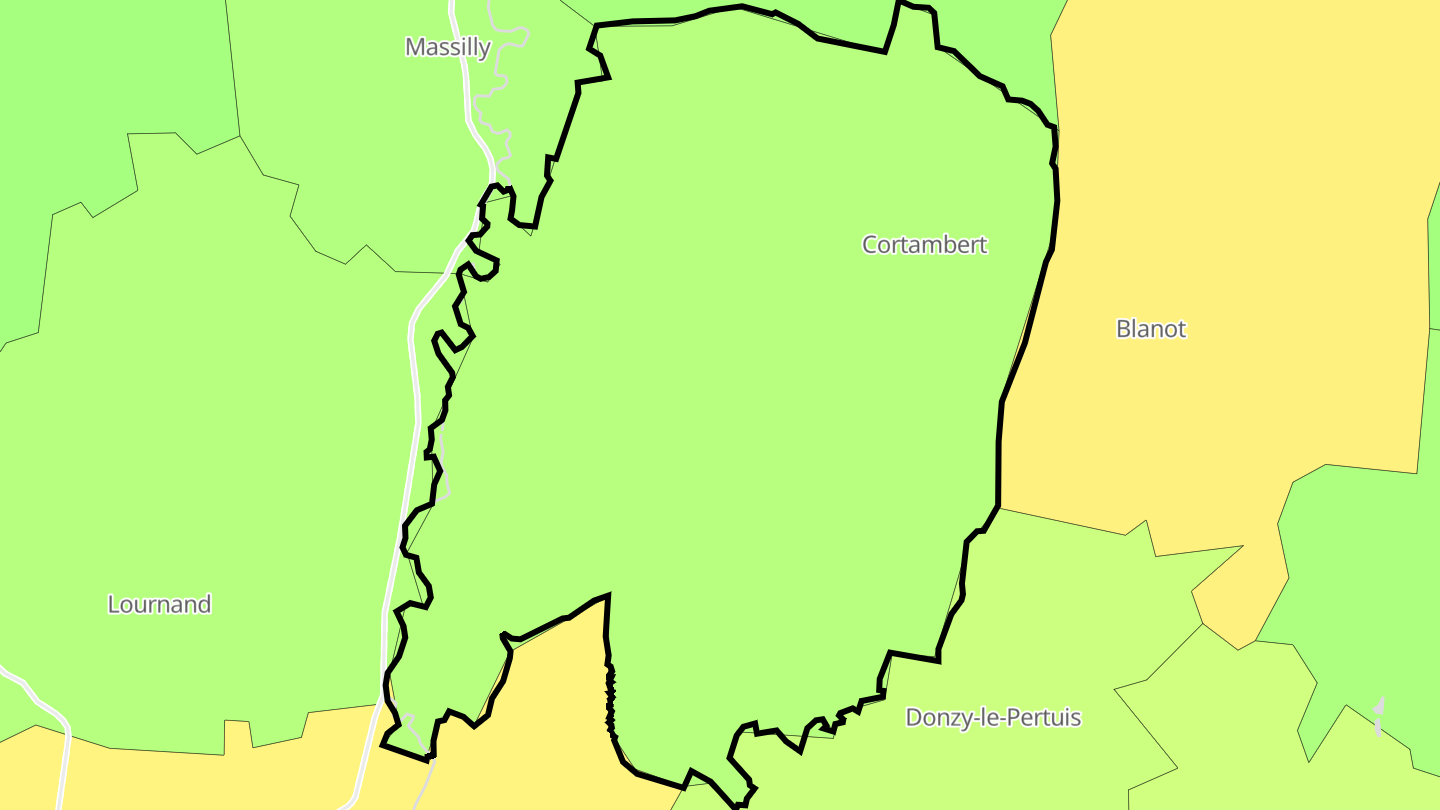 Carte des prix de l'immobilier Cortambert