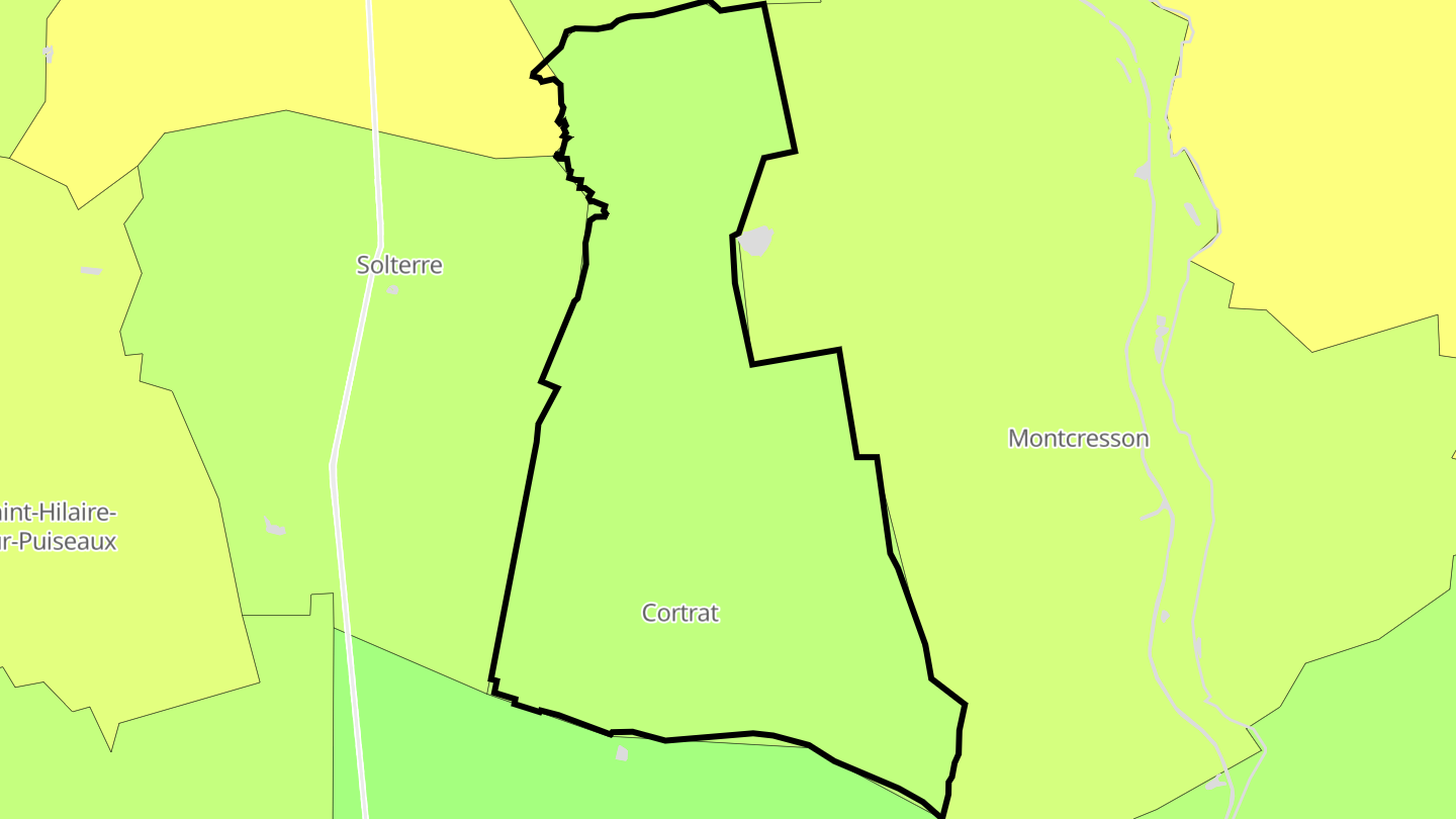 Carte des prix de l'immobilier Cortrat