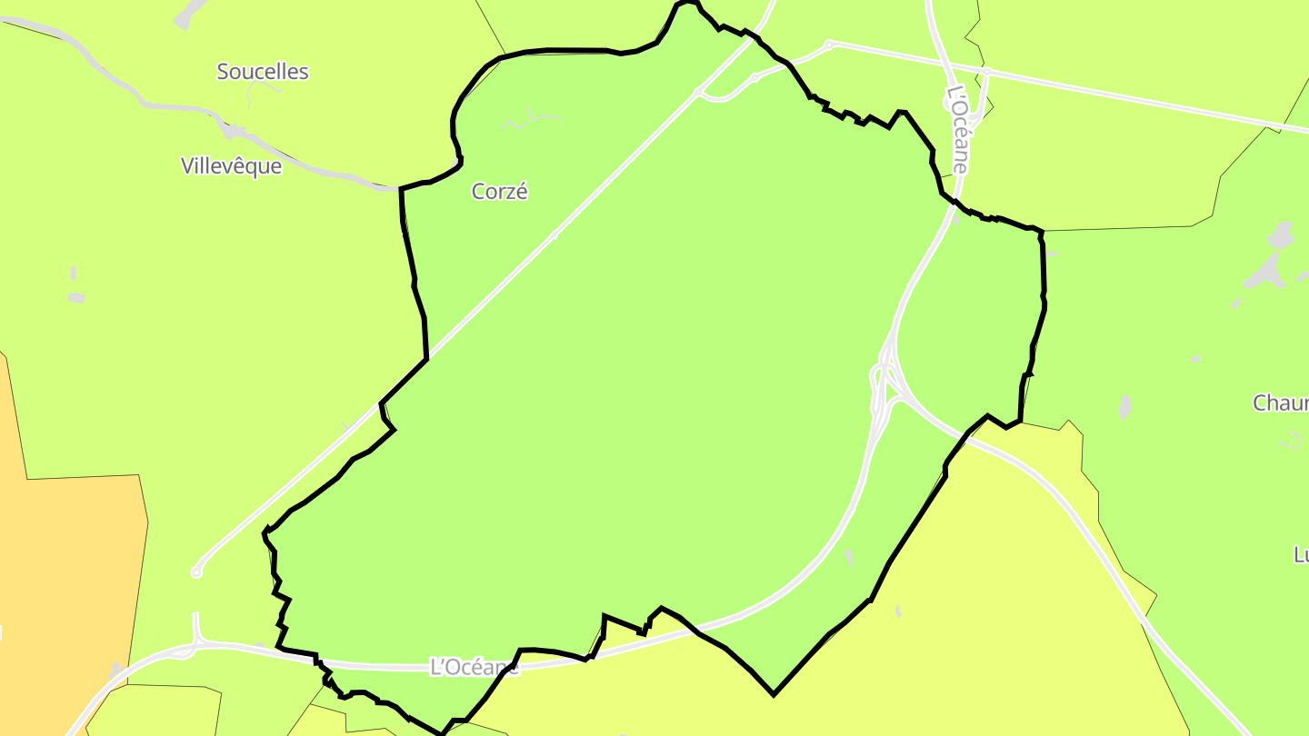 Carte des prix de l'immobilier Corzé