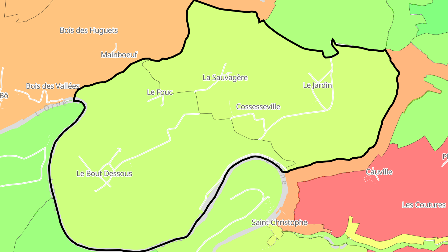 Carte des prix de l'immobilier Cossesseville