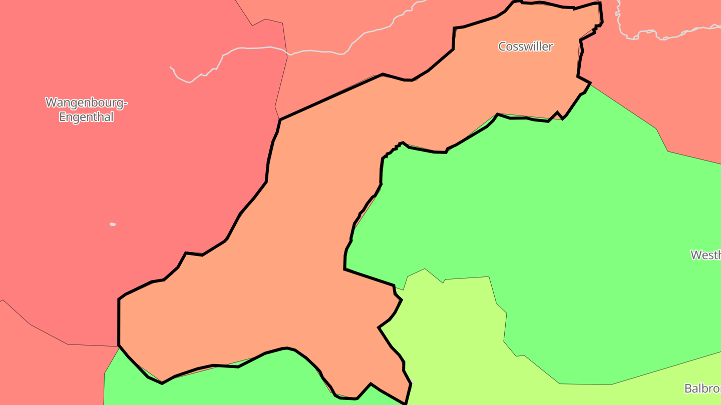 Carte des prix de l'immobilier Cosswiller