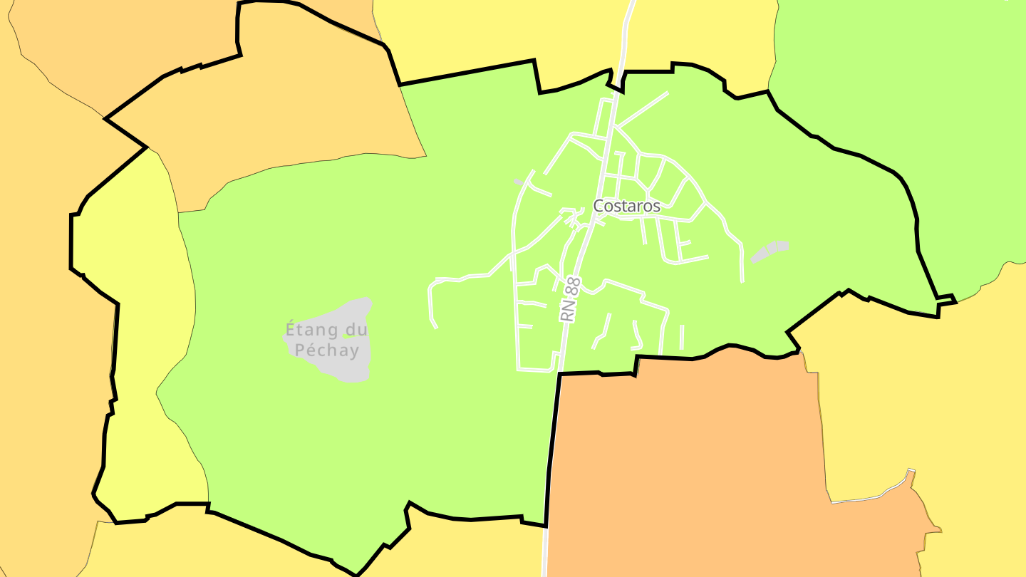 Carte des prix de l'immobilier Costaros
