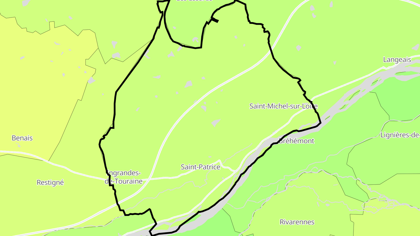 Carte des prix de l'immobilier Coteaux-sur-Loire
