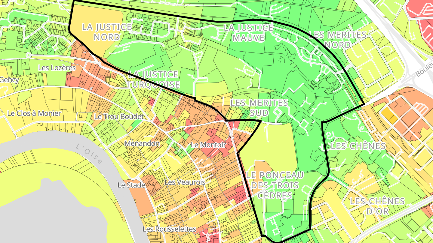 Carte des prix de l'immobilier Coteaux