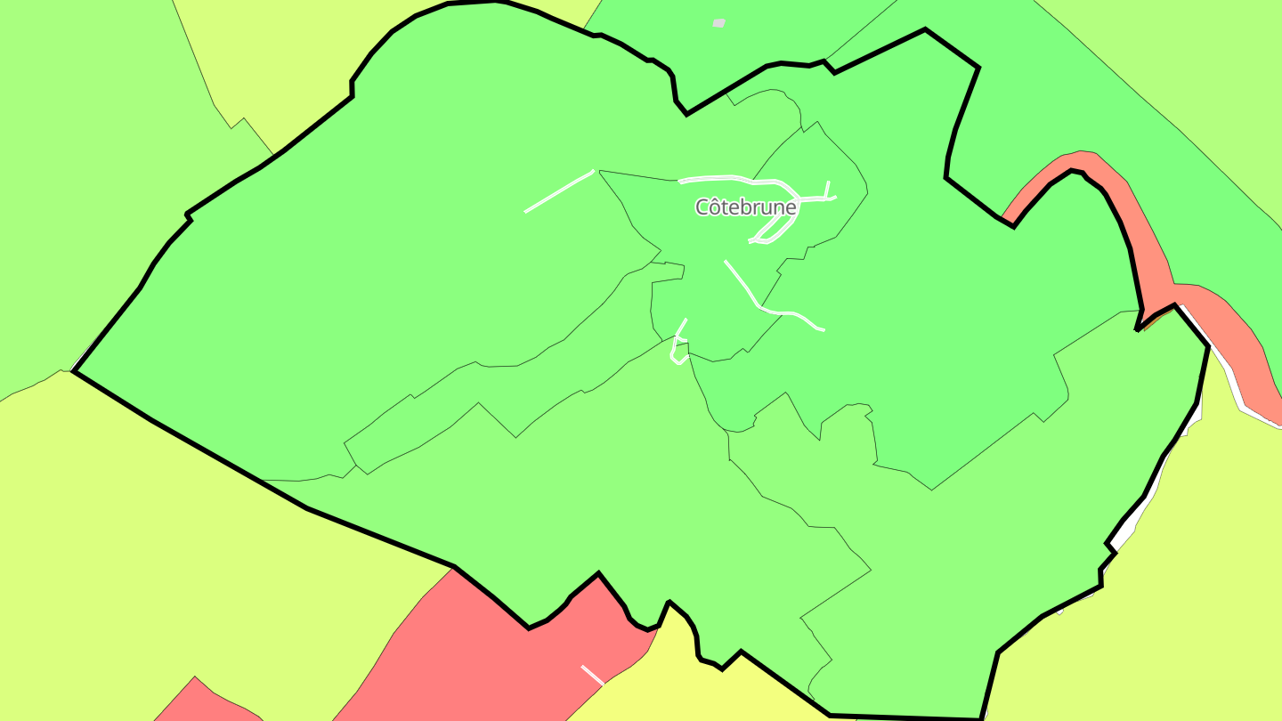 Carte des prix de l'immobilier Côtebrune