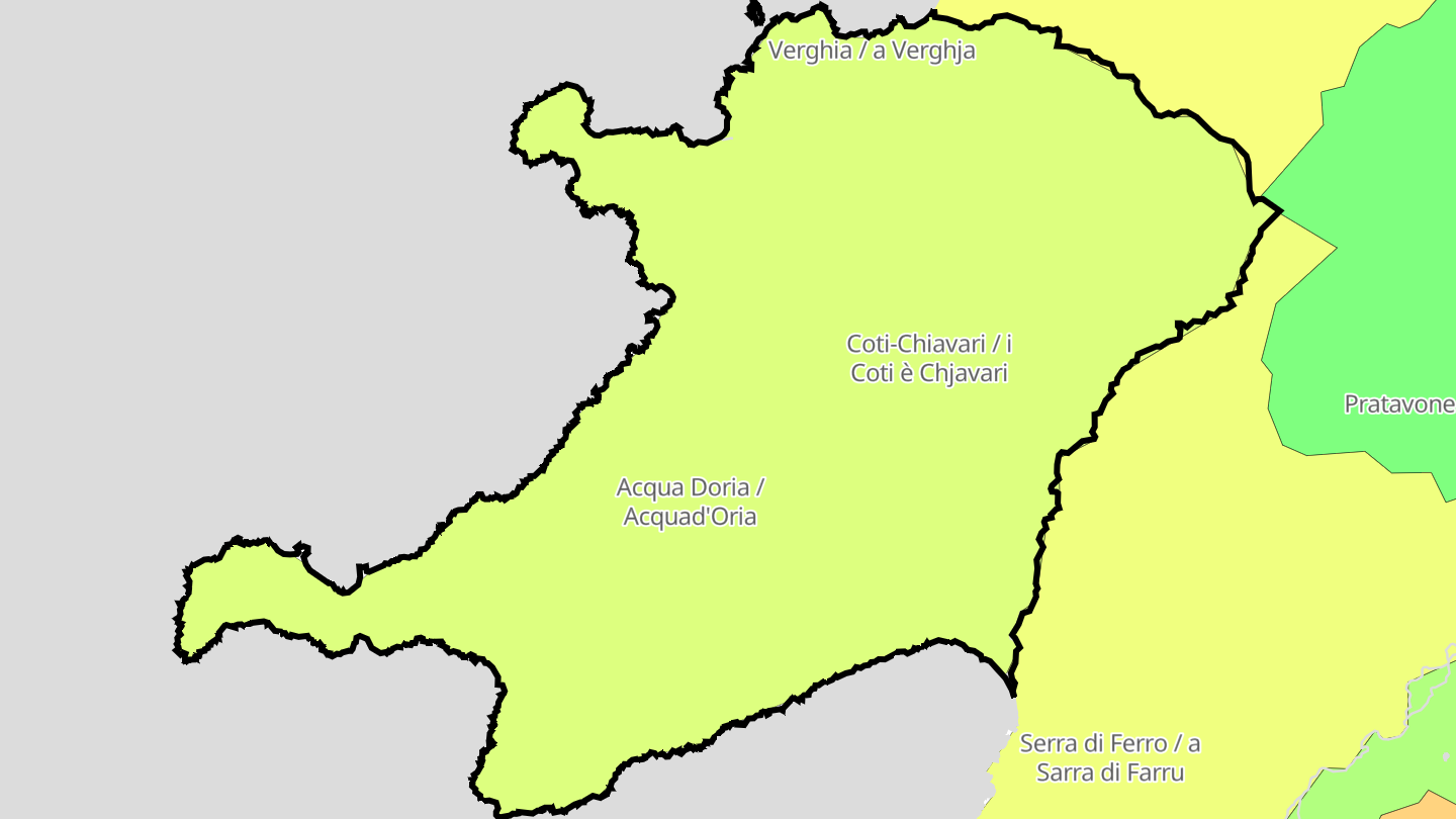 Carte des prix de l'immobilier Coti-Chiavari