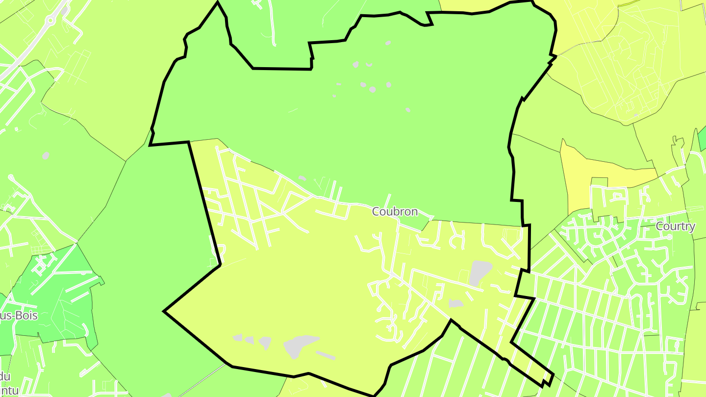 Carte des prix de l'immobilier Coubron