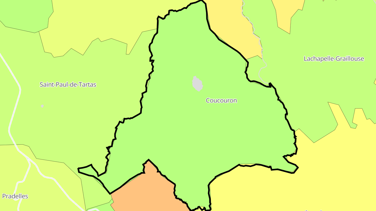Carte des prix de l'immobilier Coucouron