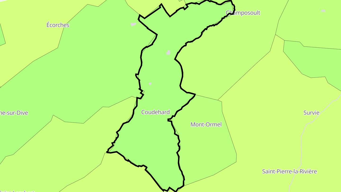 Carte des prix de l'immobilier Coudehard