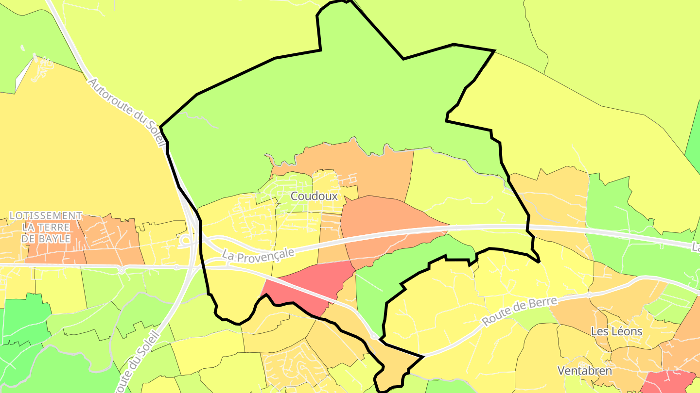 Carte des prix de l'immobilier Coudoux