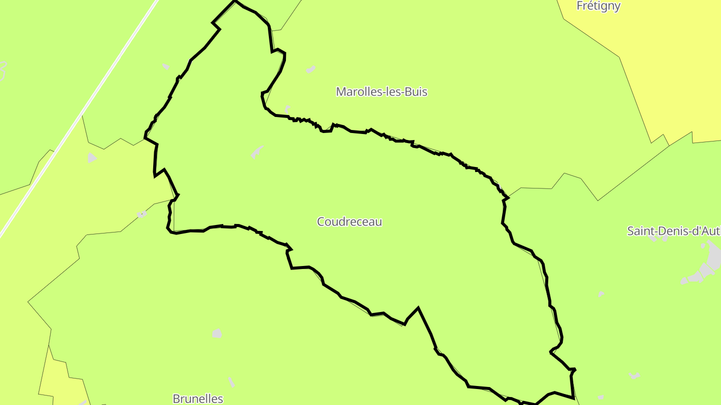 Carte des prix de l'immobilier Coudreceau